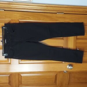 • Express Women's Dark Black Skinny Mid Rise Stretchy Jeans, Size 12, Like New